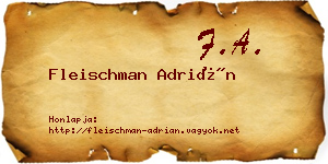Fleischman Adrián névjegykártya