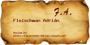 Fleischman Adrián névjegykártya