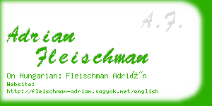 adrian fleischman business card